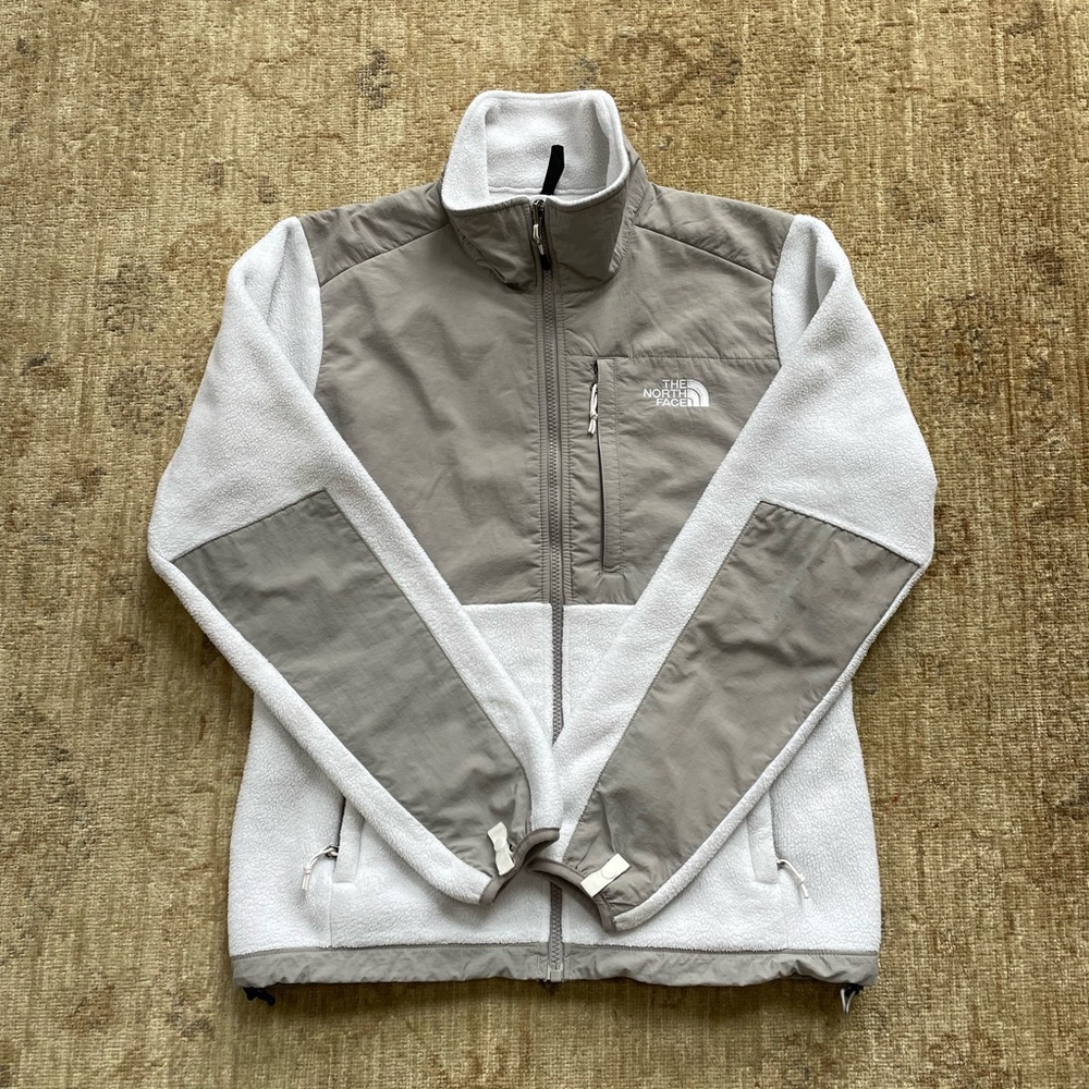 The North Face White and Gray Ski Jacket